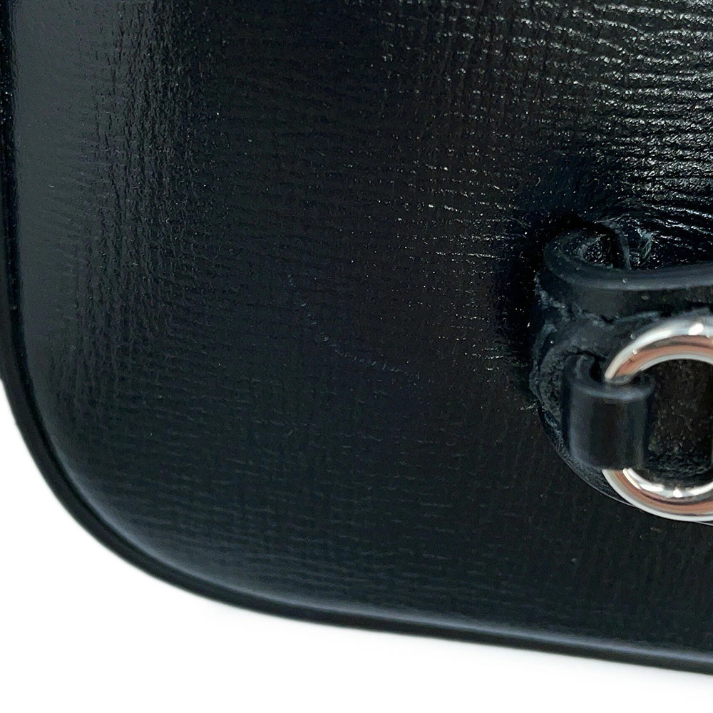 Gucci Shoulder Bag Horsebit Leather Handbag Black - Picture 8 of 12